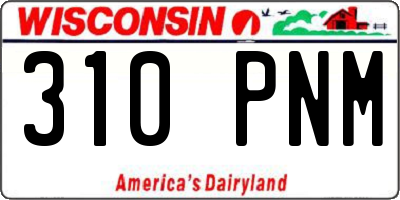 WI license plate 310PNM