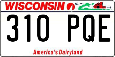 WI license plate 310PQE