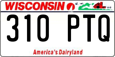 WI license plate 310PTQ
