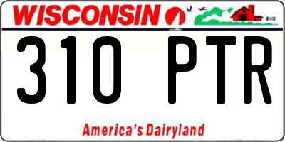 WI license plate 310PTR