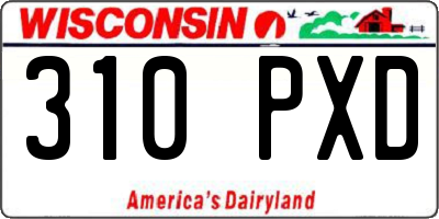 WI license plate 310PXD