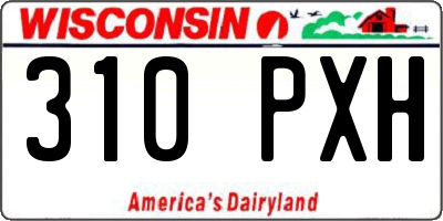 WI license plate 310PXH