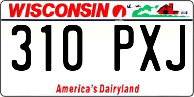 WI license plate 310PXJ