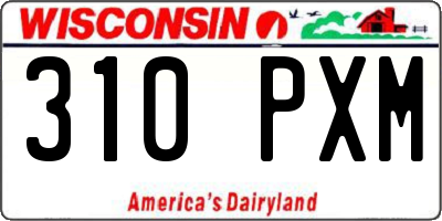 WI license plate 310PXM