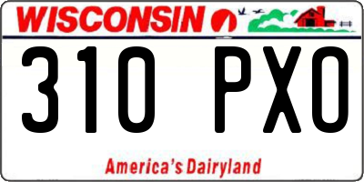 WI license plate 310PXO