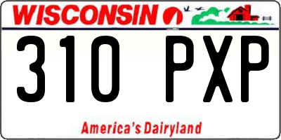 WI license plate 310PXP