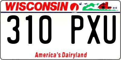WI license plate 310PXU