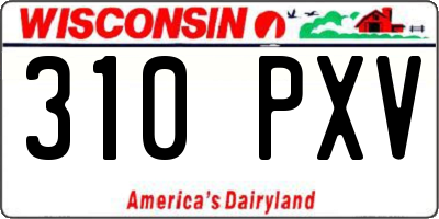 WI license plate 310PXV