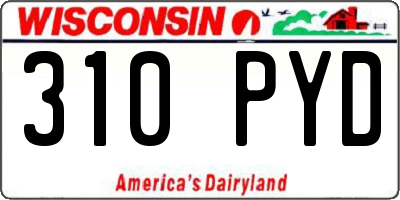 WI license plate 310PYD