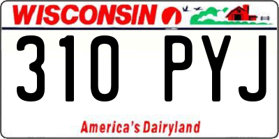 WI license plate 310PYJ