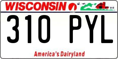 WI license plate 310PYL