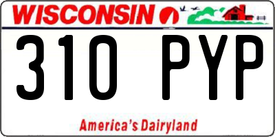WI license plate 310PYP