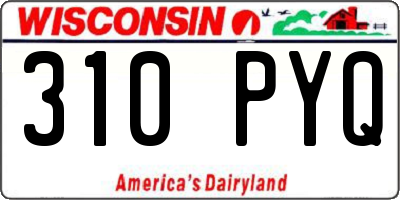 WI license plate 310PYQ