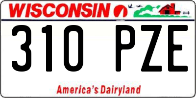 WI license plate 310PZE