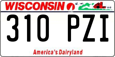 WI license plate 310PZI