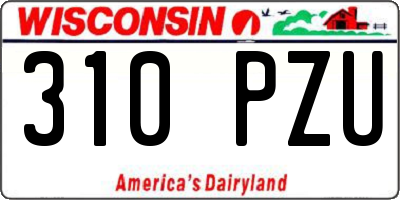 WI license plate 310PZU