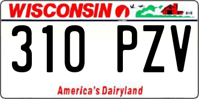 WI license plate 310PZV
