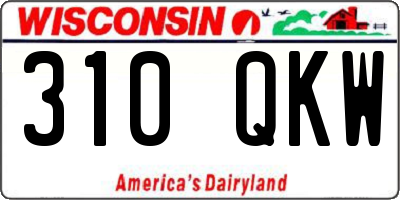 WI license plate 310QKW