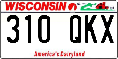 WI license plate 310QKX