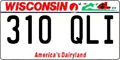 WI license plate 310QLI