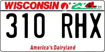 WI license plate 310RHX