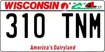 WI license plate 310TNM