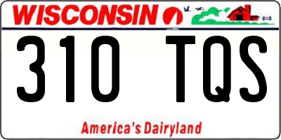 WI license plate 310TQS