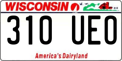 WI license plate 310UEO