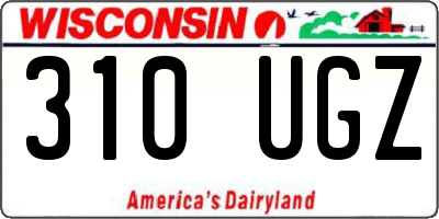 WI license plate 310UGZ