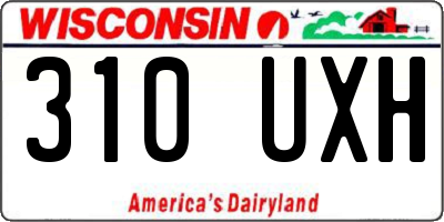WI license plate 310UXH