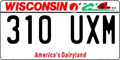 WI license plate 310UXM
