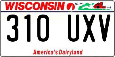 WI license plate 310UXV