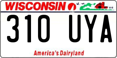 WI license plate 310UYA