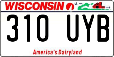 WI license plate 310UYB