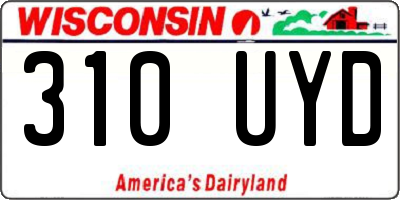 WI license plate 310UYD