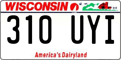 WI license plate 310UYI
