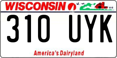 WI license plate 310UYK
