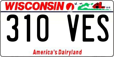 WI license plate 310VES