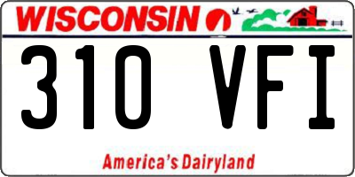 WI license plate 310VFI