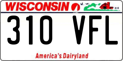 WI license plate 310VFL