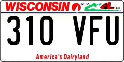 WI license plate 310VFU