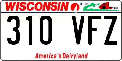 WI license plate 310VFZ