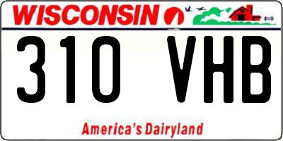WI license plate 310VHB