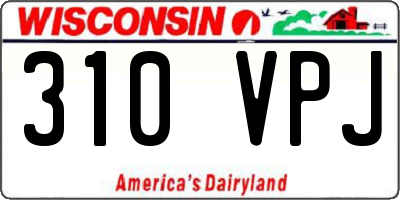 WI license plate 310VPJ