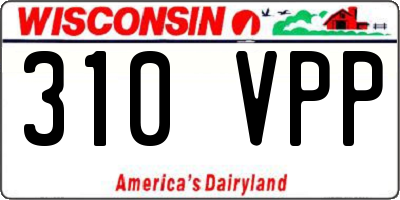 WI license plate 310VPP