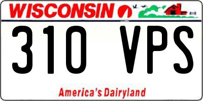 WI license plate 310VPS