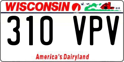 WI license plate 310VPV