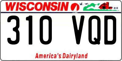 WI license plate 310VQD