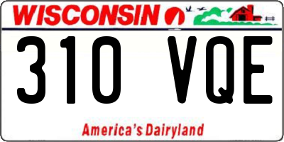 WI license plate 310VQE