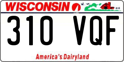 WI license plate 310VQF